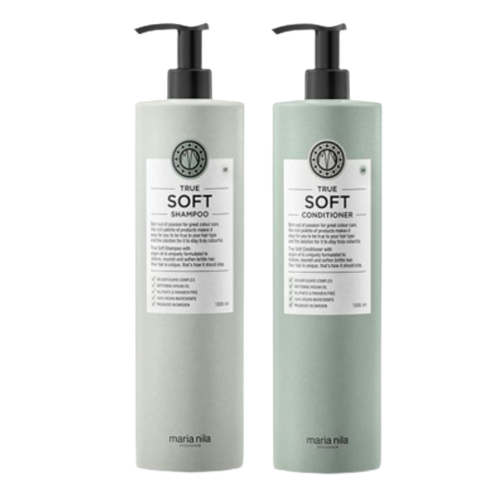 Maria Nila True Soft Duo Shampoo & Conditioner 2x1000ml - Bombola, Schampo och Balsam, Maria Nila